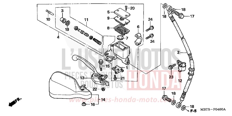 FR. BRAKE MASTER CYLINDER (XL1000V) for Varadero SHIELD SILVER METALLIC (NH480) from 2006