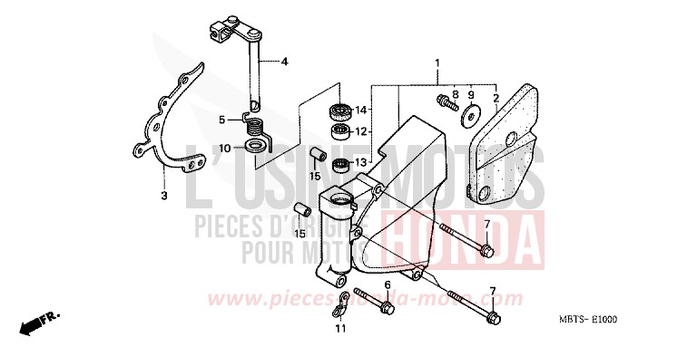 LEFT REAR CRANKCASE COVER for Varadero TERRA BLUE (PB190R) from 2006