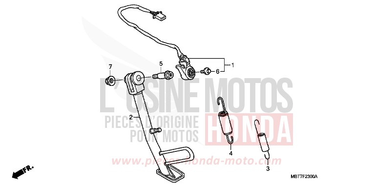 STAND for Varadero BLOOM RED METALLIC (R319) from 2007
