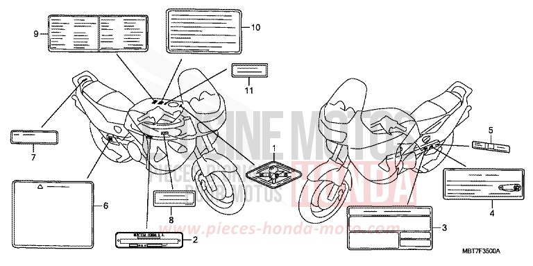 CAUTION LABEL (XL1000V7,8,9/VA7,8,9) for Varadero CHEVALIER SILVER METALLIC (NHA83) from 2009