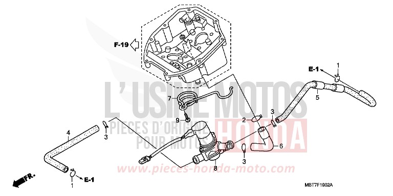 AIR INJECTION CONTROL VALVE for Varadero BARLEY YELLOW METALLIC (Y199) from 2010