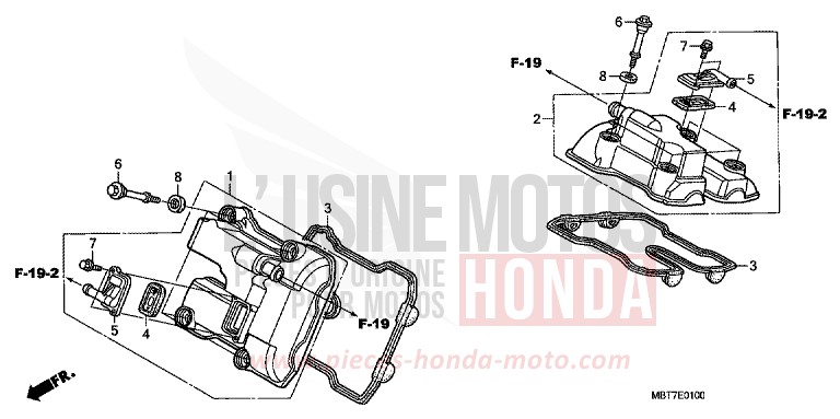 CYLINDER HEAD COVER for Varadero CHEVALIER SILVER METALLIC (NHA83) from 2010