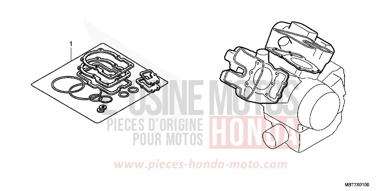 GASKET KIT A for Varadero PEARL CONCOURS BLACK (NHA65) from 2010