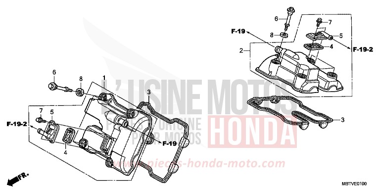 CYLINDER HEAD COVER for Varadero PEARL CONCOURS BLACK (NHA65) from 2011