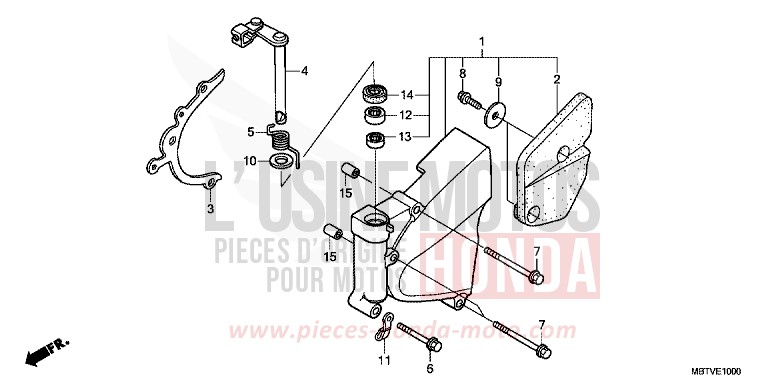 LEFT CRANKCASE COVER for Varadero PEARL CONCOURS BLACK (NHA65) from 2011