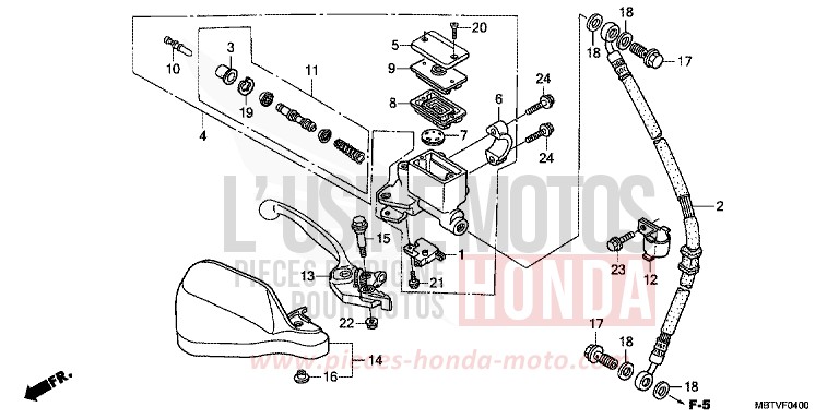 FR. BRAKE MASTER CYLINDER (XL1000V) for Varadero PEARL CONCOURS BLACK (NHA65) from 2011