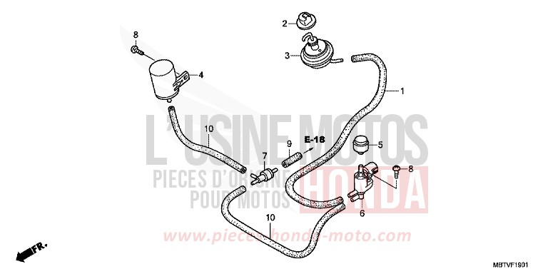 BYPASS CONTROL SOLENOID VALVE for Varadero PEARL CONCOURS BLACK (NHA65) from 2011