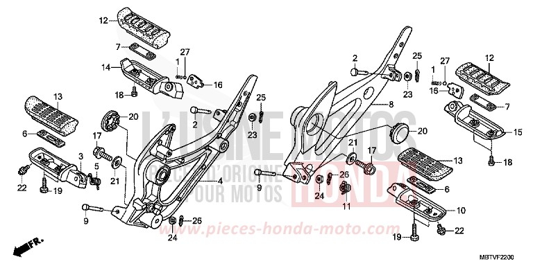 STEP for Varadero PEARL CONCOURS BLACK (NHA65) from 2011