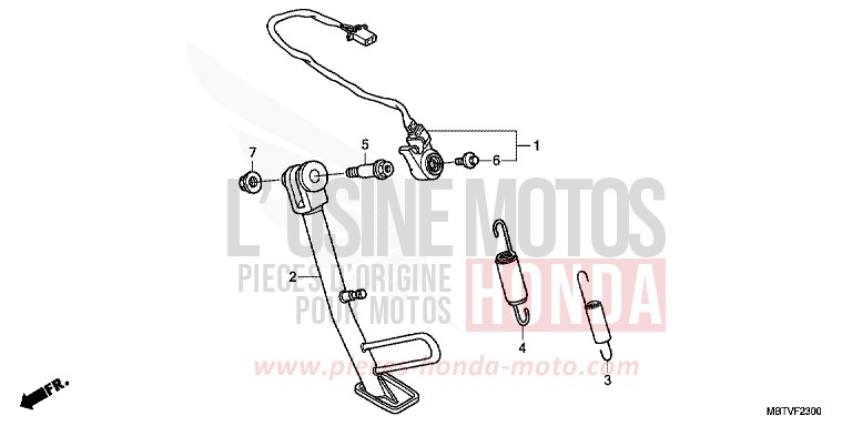 STAND for Varadero PEARL CONCOURS BLACK (NHA65) from 2011