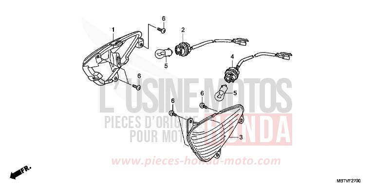 WINKER for Varadero PEARL CONCOURS BLACK (NHA65) from 2011