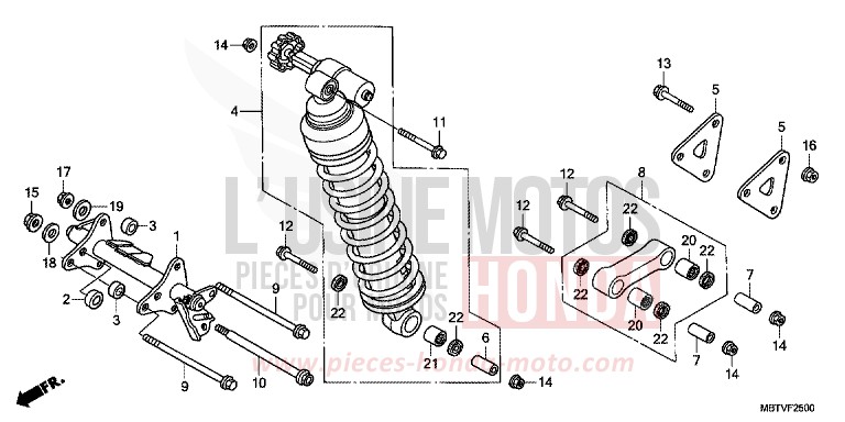 REAR CUSHION (XL1000V) for Varadero SHASTA WHITE (NH138) from 2011