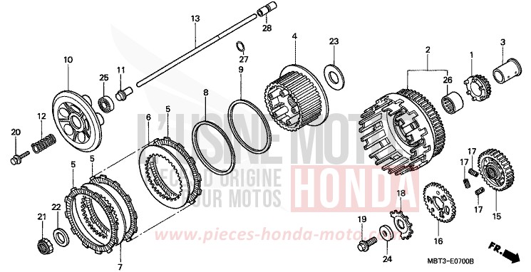 CLUTCH for Varadero SIENA GOLD METALLIC (Y158) from 1999