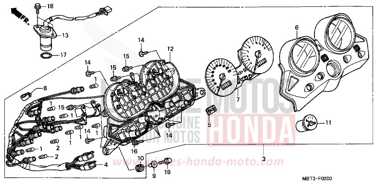 METER for Varadero CANDY PHOENIX BLUE (PB284) from 2000