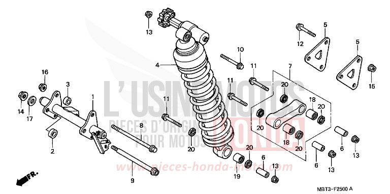 REAR CUSHION for Varadero CANDY PHOENIX BLUE (PB284) from 2000