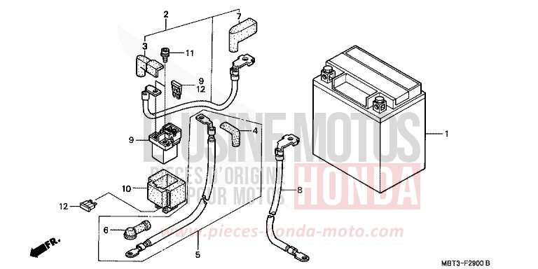 BATTERY for Varadero PEARL PRISM BLACK (NH418) from 2000
