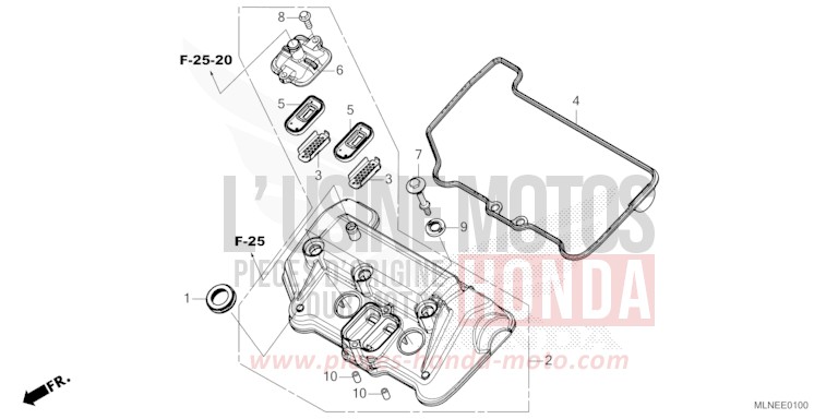 CYLINDER HEAD COVER for CRF1100D PEARL GLARE WHITE (NHB53H) from 2025