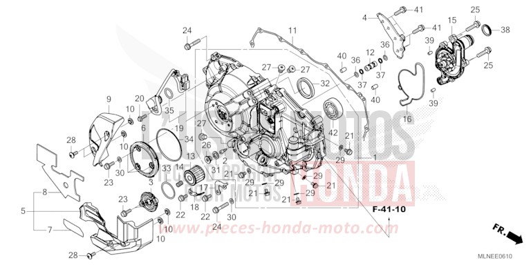 RIGHT CRANKCASE COVER (2) for CRF1100D PEARL GLARE WHITE (NHB53H) from 2025