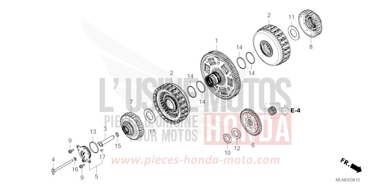 CLUTCH (2) for CRF1100D PEARL GLARE WHITE (NHB53H) from 2025