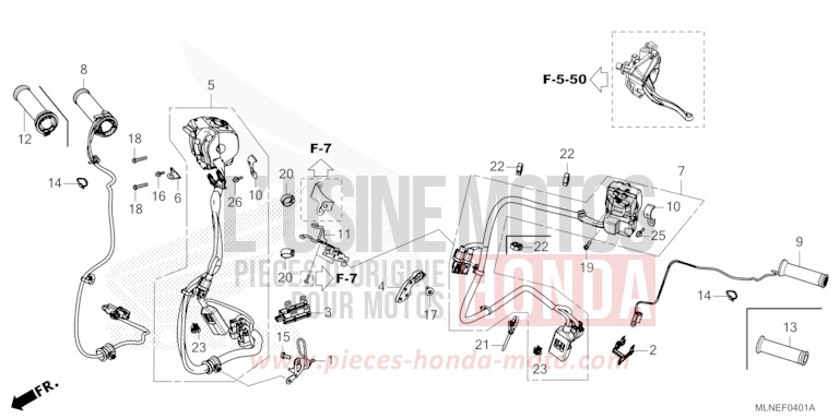 SWITCH (DCT) for CRF1100D PEARL GLARE WHITE (NHB53H) from 2025