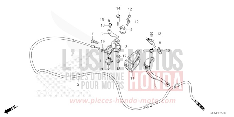 PARKING BRAKE LEVER for CRF1100D PEARL GLARE WHITE (NHB53H) from 2025