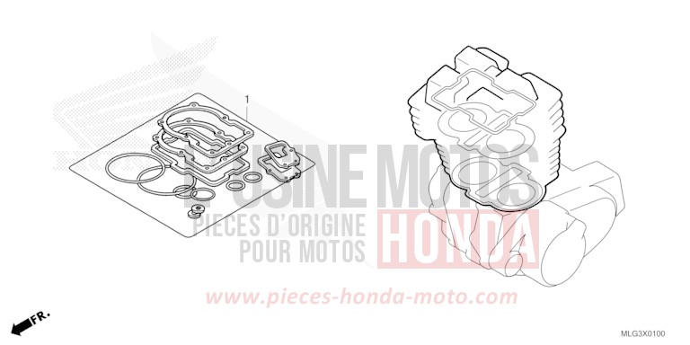 GASKET KIT A for CRF1100D GUNMETAL BLACK METLLIC (NHC52B) from 2022