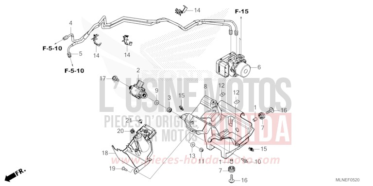 ABS MODULATOR for CRF1100D PEARL GLARE WHITE (NHB53) from 2025