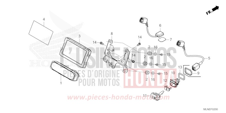 METER for CRF1100D GRAND PRIX RED (R380B) from 2025