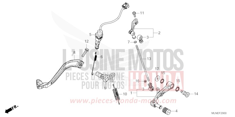 PEDALE per CRF1100D GRAND PRIX RED (R380B) del 2025