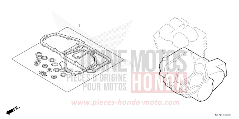 GASKET KIT B for CRF1100D MAT BALLISTIC BLACK METALLIC (NHA86) from 2025