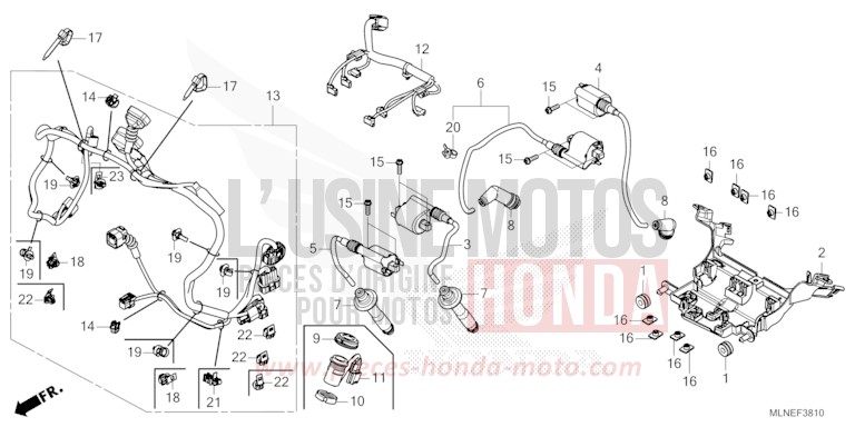 SUB HARNESS/IGNITION COIL for CRF1100D MAT BALLISTIC BLACK METALLIC (NHA86) from 2025