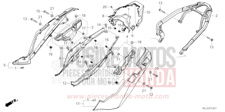 SIDE COVER/REAR CARRIER (2) for CRF1100A GUNMETAL BLACK METLLIC (NHC52B) from 2022