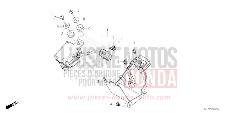SERVO MOTOR for CRF1100A GUNMETAL BLACK METLLIC (NHC52B) from 2022