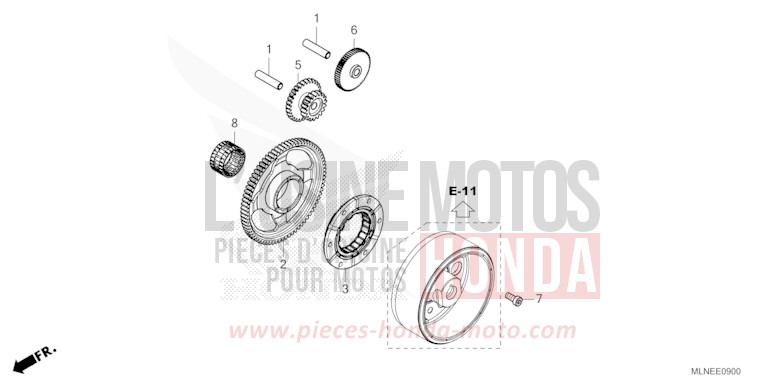 STARTING CLUTCH for CRF1100A GRAND PRIX RED (R380B) from 2025