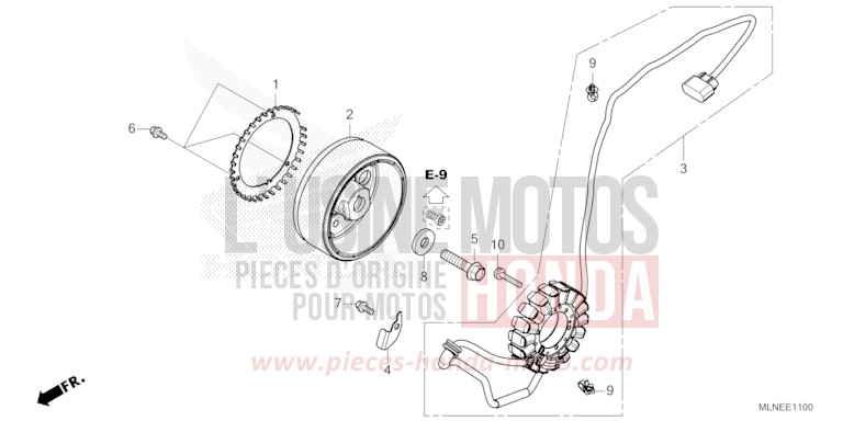 GENERATORE per CRF1100A GRAND PRIX RED (R380B) del 2025