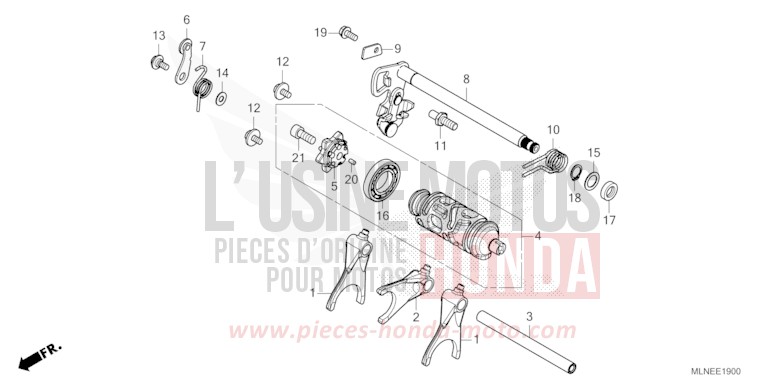 GEARSHIFT DRUM (1) for CRF1100A GRAND PRIX RED (R380B) from 2025