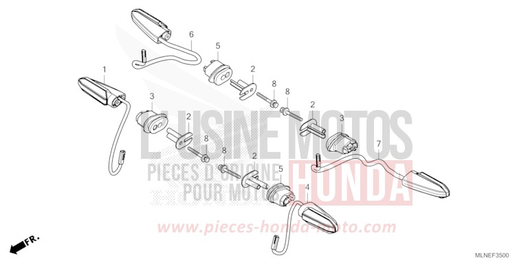 WINKER for CRF1100A PEARL GLARE WHITE (NHB53H) from 2025