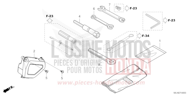 TOOLS for CRF1100A PEARL GLARE WHITE (NHB53H) from 2025