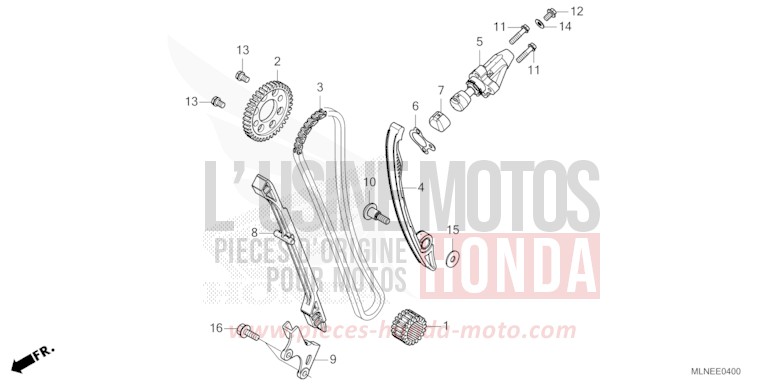 CAM CHAIN/TENSIONER for CRF1100A MAT BALLISTIC BLACK METALLIC (NHA86) from 2025