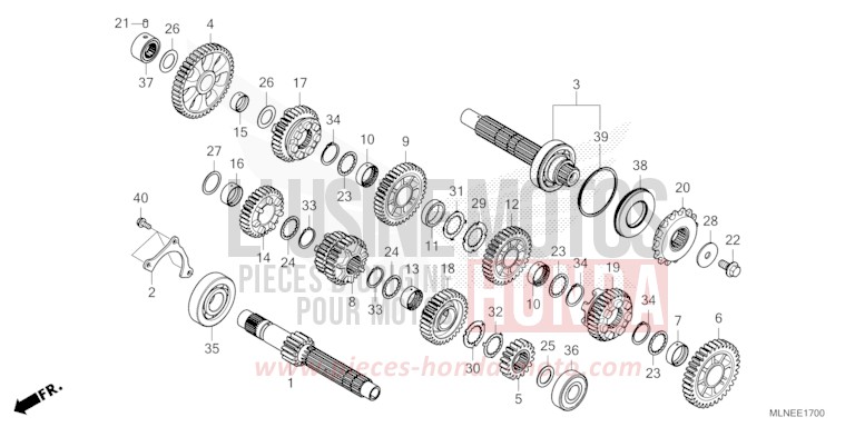 TRANSMISSION (MT) for CRF1100A MAT BALLISTIC BLACK METALLIC (NHA86) from 2025