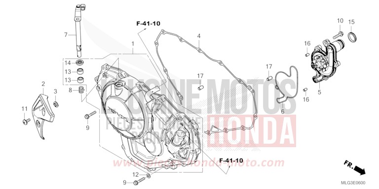 RIGHT CRANKCASE COVER (CRF1100A/A2/A4/AL/AL2/AL4) for CRF1100A GUNMETAL BLACK METLLIC (NHC52B) from 2022