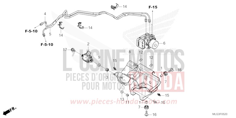 ABS MODULATOR for CRF1100A GUNMETAL BLACK METLLIC (NHC52B) from 2022