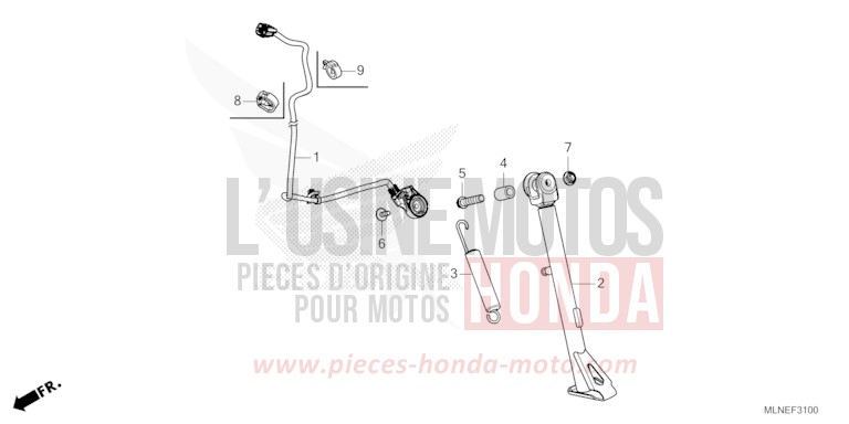 SIDE STAND for CRF1100A PEARL GLARE WHITE (NHB53) from 2025