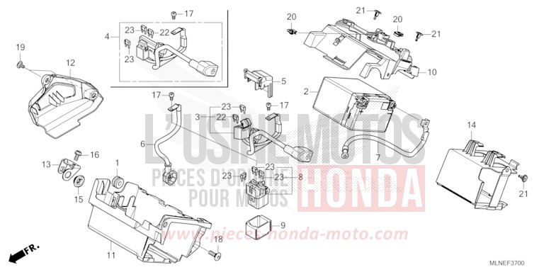 BATTERY for CRF1100A PEARL GLARE WHITE (NHB53) from 2025