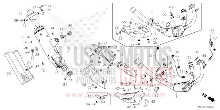 EXHAUST MUFFLER for CRF1100A MAT IRIDIUM GRAY METALLIC (NHC64) from 2025