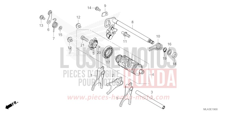 GEARSHIFT DRUM (CMX1100A/A2) for CMX1100 GUNMETAL BLACK METLLIC (NHC52) from 2023