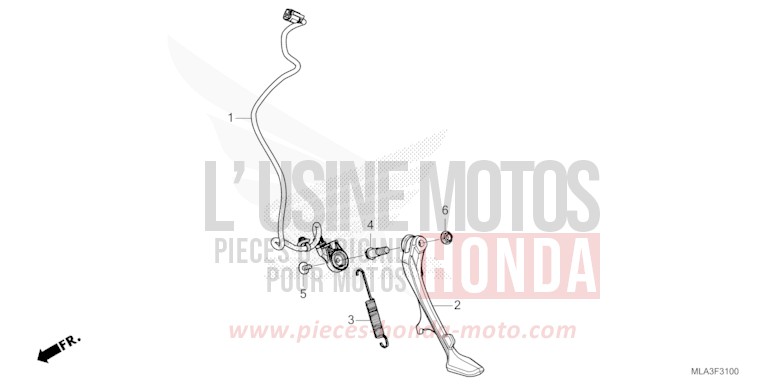 SIDE STAND for CMX1100 GUNMETAL BLACK METLLIC (NHC52) from 2023