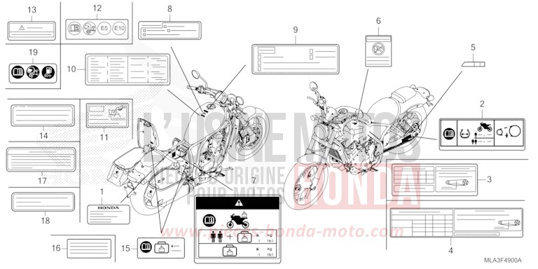 CAUTION LABEL for CMX1100 GUNMETAL BLACK METLLIC (NHC52) from 2023