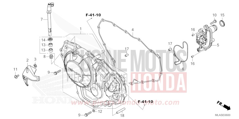 RIGHT CRANKCASE COVER (CMX1100A/A2) for CMX1100 PEARL HAWKSEYE BLUE (PB409) from 2025