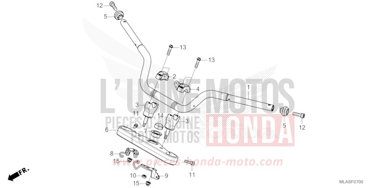 HANDLE PIPE/TOP BRIDGE for CMX1100 PEARL HAWKSEYE BLUE (PB409) from 2025