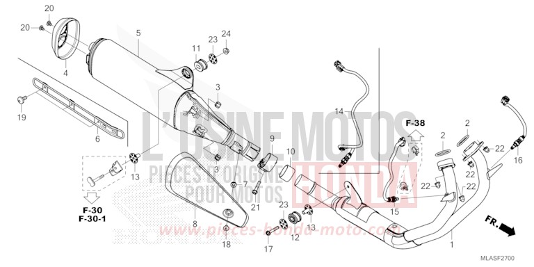 EXHAUST MUFFLER for CMX1100 IRIDIUM GRAY METALLIC (NHC65) from 2025